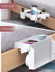 SOLEJAZZ Bedside Shelf Rail Tray w/ Cup Holder ~ Dorm, Bunk Beds, Crib Free Shi