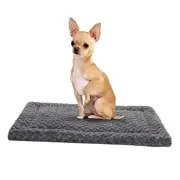 Washable Dog Bed Mat Reversible Dog Crate Pad Soft 23.00" x 17.00" x 1.50" Grey