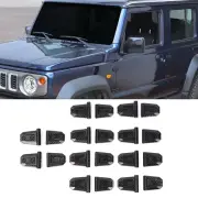 Carbon Fiber ABS Hood & Door Hinge Cover Trim Kit for Suzuki Jimny 2019-24 4Door (for: Suzuki)