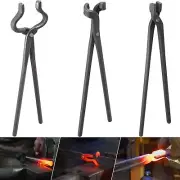 3PCS Knife Making Tongs Set Tools Blacksmith Bladesmith Assembled Anvil Forge