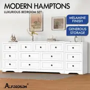 ALFORDSON 7 Chest of Drawers 2x Bedside Table Bedroom Storage Hamptons White
