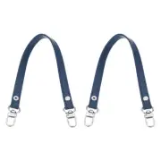 2 Pcs Leather Purse Handle Strap, 13" Purse Strap DIY Replacement Dark Blue