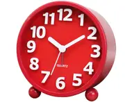 4 Inches Creative Children Alarm Clock Simple Electronic Alarm Clock Tick-free Alarm Suitable for Bedroom-Red