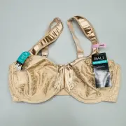 New Bali Minimizer Bra 34D Underwire Soft Unlined Cups Adjustable 3562