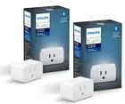 Philips Hue Smart Plug, White - 2 Pack - Turns Any Light into a Smart Light - Co