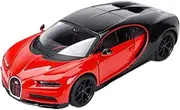 for Bugatti Chiron Alloy Racing Die Cast Car Static Adult Collection Model Gift 1:24(Red and Black)