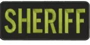 "Sheriff" embroidery patch 4x10 inches hook OD green letters