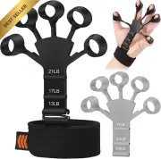 2 Pack Hand Grip Strengthener, Adjustable Finger Exerciser & Stretcher for Thera