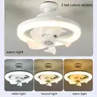 LED Light Fan Converter Base Smart Silent Ceiling Fan with Remote Control Light