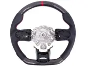 Carbon Steering Wheel Red Stripe For 2021-2024 Mini Cooper F55 F56 F57 F60 S LC2 (for: Mini)