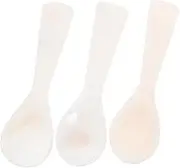 RORPOIR 3pc Caviar Serving Spoon Set Fine Dessert Utensils Safe Shell Soup Spoons Elegant Dinnerware for Home Restaurant