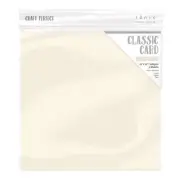 Craft Perfect Weave Texture 80lb Cardstock 12"X12" 5/Pkg-Ivory - 3 Pack