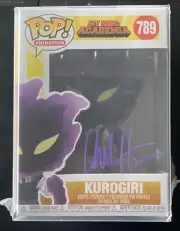 Funko Pop My Hero Academia Kurogiri Signed Chuck Huber JSA COA Soft Protector
