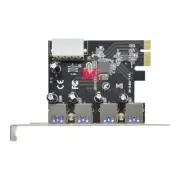 4 Port USB 3.0 PCI Express Card PC Karte Computer Controller Hub PCIe Adapter