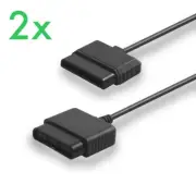 2x - Sony PS1 and PS2 Controller Extension Cable - New - Set Of 2