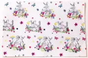 Easter Bunny Rabbits Indoor/Outdoor Placemat by Designer Cynthia Rowley New York