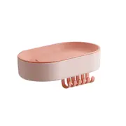 4Pcs With Hook Drain Box Household Double-Layer Punch-Free Wall Hanging Soap Holder Bathroom