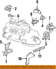 CHRYSLER OEM 01-05 Caravan Engine Trans Mounting-Side Support 4861270AC (for: Chrysler)