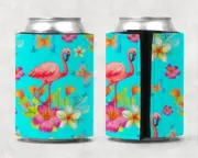 Flamingo Personalised Stubby Holder Can Cooler