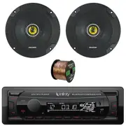 Infinity Alpha 100 Bluetooth FM Radio Receiver, 2x 5.25" 225W Car Speakers, Wire