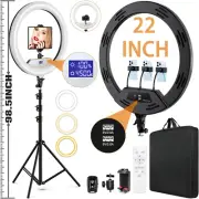 22"Ring Light with Stand,Ring Light Tripod for Iphone Ipad,With 75"Tripod
