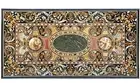 5'x3' black Marble sofa dining Coffee side Table Top pietra dura inlay antique