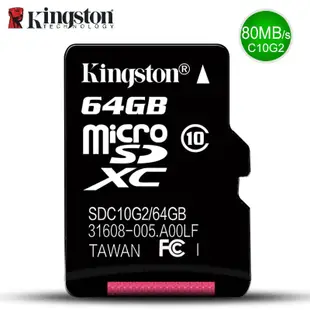 金士頓 Micro SD 存儲卡 32GB 16GB 64GB Class10 迷你 SD 卡 Class4 8GB 帶