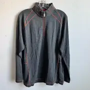 Tommy Bahama Final Score IslandZone Half-Zip Sweatshirt Size M $130 Charcoal