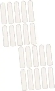 20 Pcs Snorkel Essential Oils Lavender Essential Oil Tubes Essential Oil Refillable Inhalers Aroma Stick Inhalers Tubes Inhalers Blank Tubes Diffuser Plastic Mint White