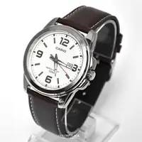 在飛比找樂天市場購物網優惠-CASIO手錶 沉穩深咖皮革錶【NEC147】