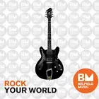 Hagstrom Viking Electric Guitar Semi-Hollow Black w/ Hardcase - Brand New