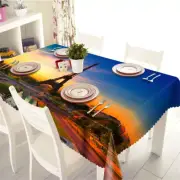 Clear Sky Dusk 3D Tablecloth Table cover Cloth Rectangle Wedding Party Banquet