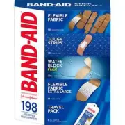 Band-Aid Adhesive Bandages, Assorted, 198-count + Travel Pack