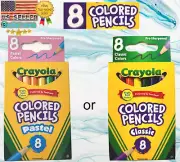 8ct Crayola Mini Colored Pencils ~Sharpened ~ Choose: Classic or Pastel