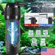 UV Sterilizer Filter Light Oxygen Internal Pump Aquarium Fish Pond Tank Clean