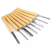 FIN Extra Large 8pcs/set Wood Lathe Chisel Set Steel Turning Tools High Speed Gouge