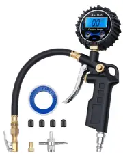 Digital Tire Pressure Gauge with Inflator, 3-250 PSI, Heavy Duty Accessories