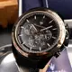 MASERATI:手錶,型號:R8871612036,男錶46mm玫瑰金錶殼黑金色錶面真皮皮革錶帶款