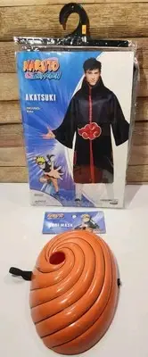 Tobi Costume Cloak and Mask Akatsuki Naruto Shippuden Cosplay