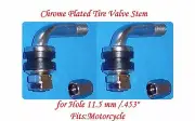 2 Kit VS8 90 DEGREE METAL/CHROME TIRE VALVE STEMS HIGH PRESSURE BOLT IN