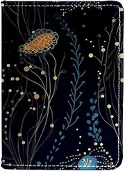 [CWAGFEQZ] Passport Holder,Passport Wallet,Passport and Vaccine Card Holder Combo,Devilfishes Jellyfish Ocean