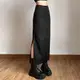 Women Mid Skirts Mall Gothic Punk High Raise Slim Long Skirt