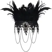 [OIDEA] Black Lace Choker Necklace for Women: Vintage Leather Gothic Choker Collar Elegant Victorian Necklace Halloween Costume Prom Party Vampire Choker Jewelry Gifts