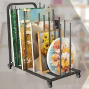 9 Shelves Artwork Storage Display Rack Metal Steel for Art Studios & Classrooms