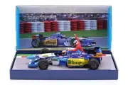 1:18 1995 Michael Schumacher w/Jean Alesi -- Benetton B195 -- Minichamps F1 RARE