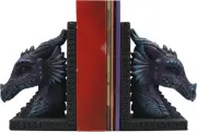 Ebros Purple Beauty Nimrod the Legendary Dragon Head Bookends Set of Two Statue