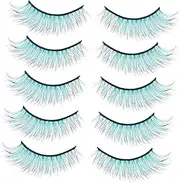 NULYLU 10pcs Bulk Lash Strips 3d False Eyelashes Soft Comfortable for Eye Shapes