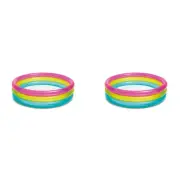 2x Intex Rainbow Baby Vinyl Inflatable 86x25cm Swimming Pool Above Ground Round