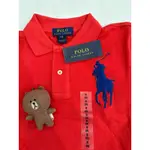 【小熊大選物】RALPH LAUREN  ║ 經典刺繡大馬POLO衫3號素面短袖 (紅) 尺寸8號 兒童POLO衫