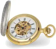 Charles Hubert 2-tone Shield Hunter Case Skeleton Dial Pocket Watch XWA6136
